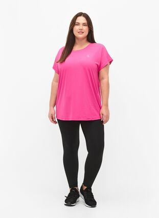 Kortärmad t-shirt för träning, Raspberry Rose, Model image number 2