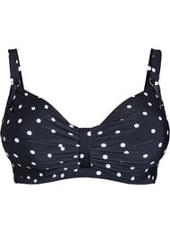 Bikinitopp med bygel och m&ouml;nster, Svart