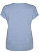 Melerad t-shirt med korta &auml;rmar, Bl&aring;, Packshot image number 1