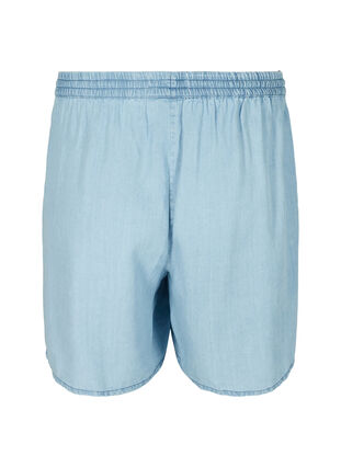 Shorts med lös passform och fickor, Light blue denim, Packshot image number 1