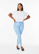 Amy jeans med h&ouml;g midja och supersmal passform, Bl&aring;, Model image number 0