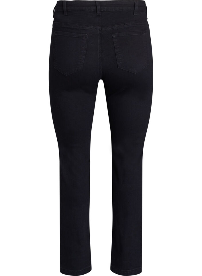 Slim fit-jeans med normal midja, Black, Packshot image number 1