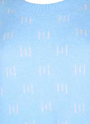 Mönstrad pullover, Blue Bell/Birch, Packshot image number 2