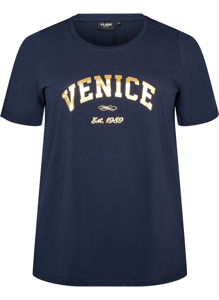 T-shirt med tryck, 2496, Packshot image number 0