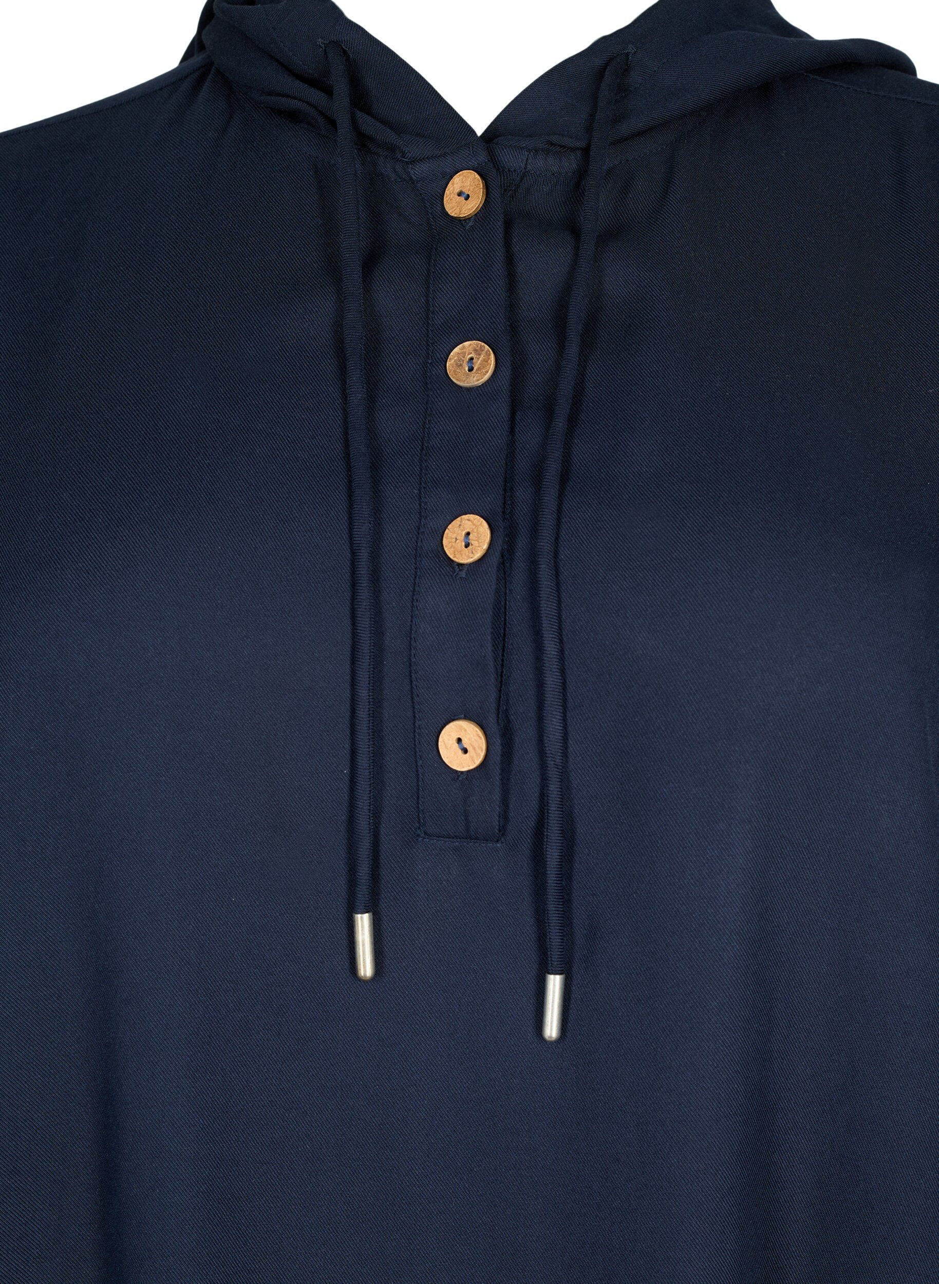ZizziTunika i viskos med huva, Navy Blazer, Packshot image number 2