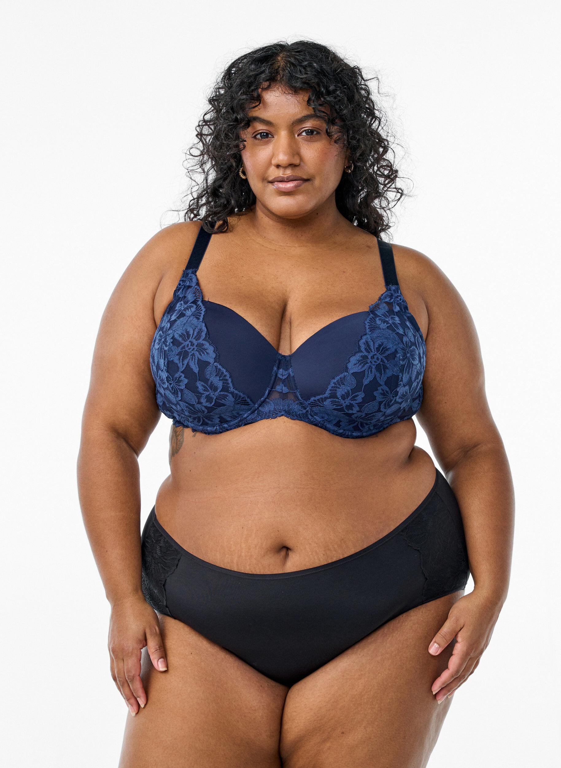 2-pack trosor med normalh&ouml;g midja, Svart, Model