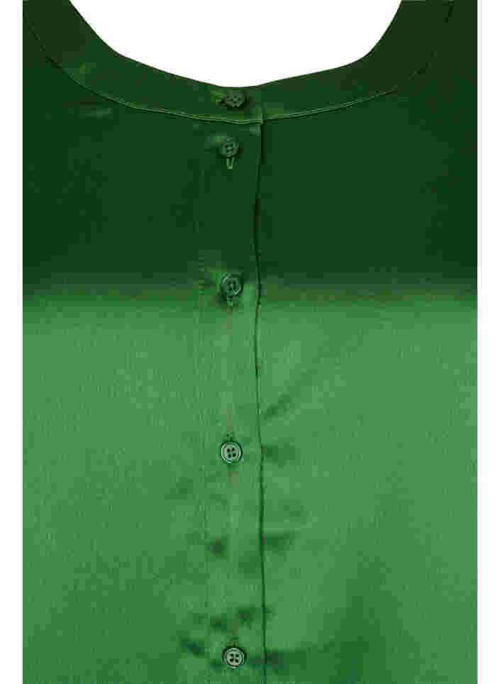 Lång skinande skjorta med slits, Formal Garden, Packshot image number 2