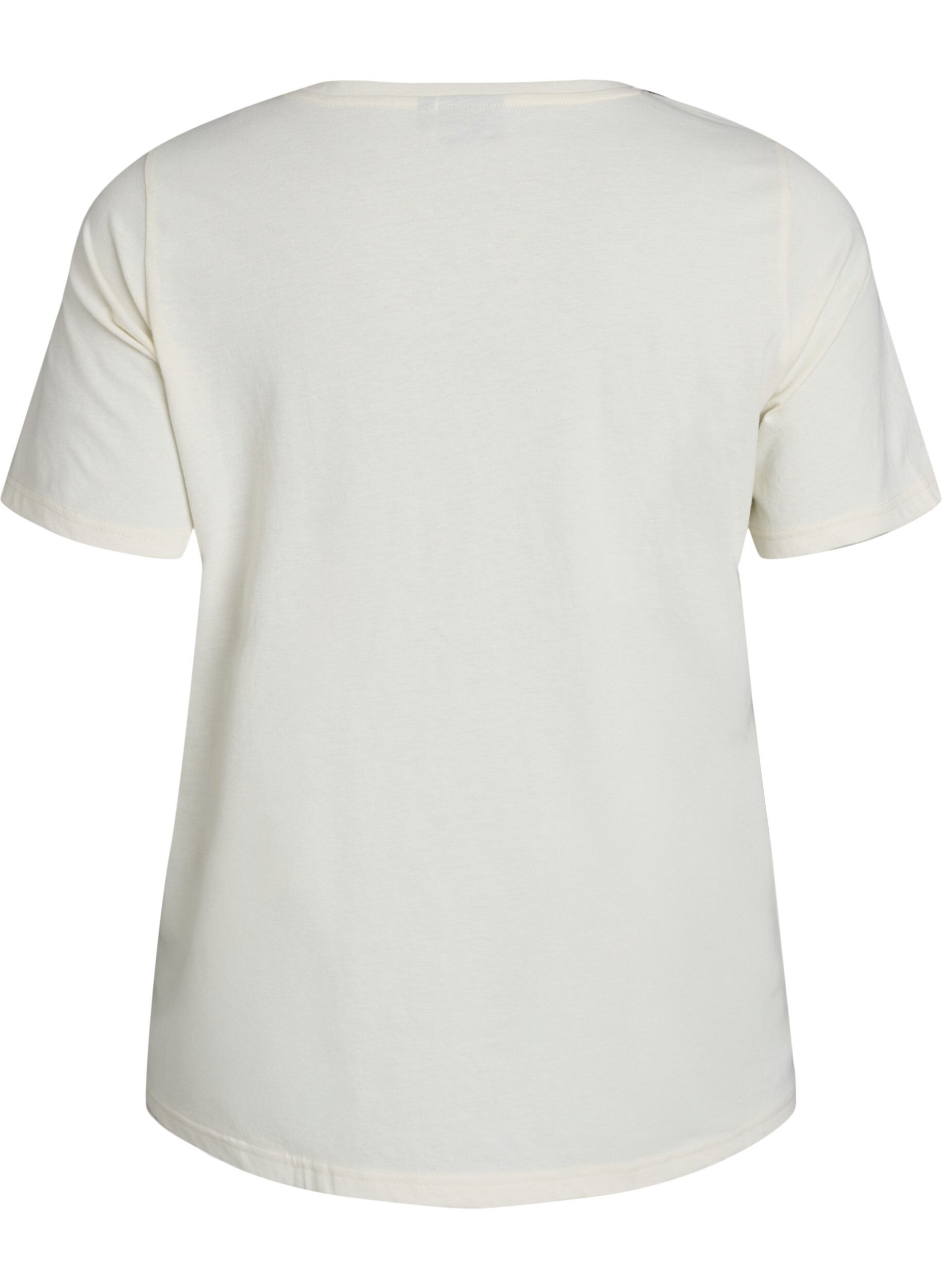 ZizziT-shirt med tryck, Vanilla, Packshot image number 1