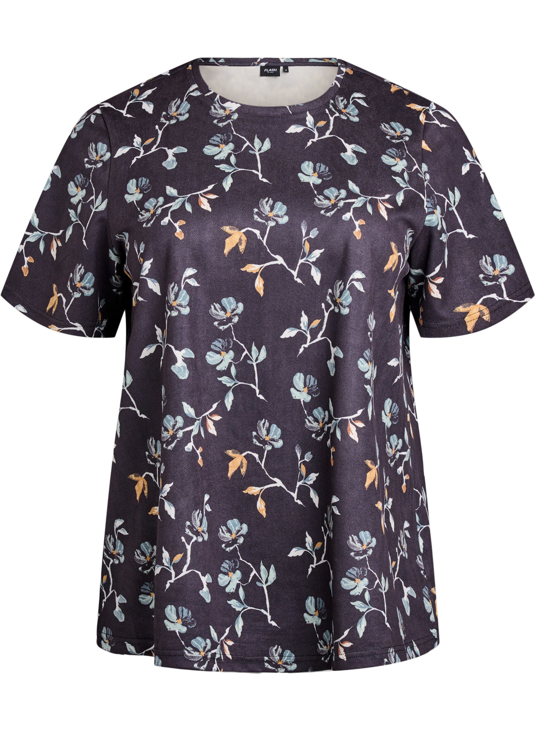 FLASH - T-shirt med blommigt tryck