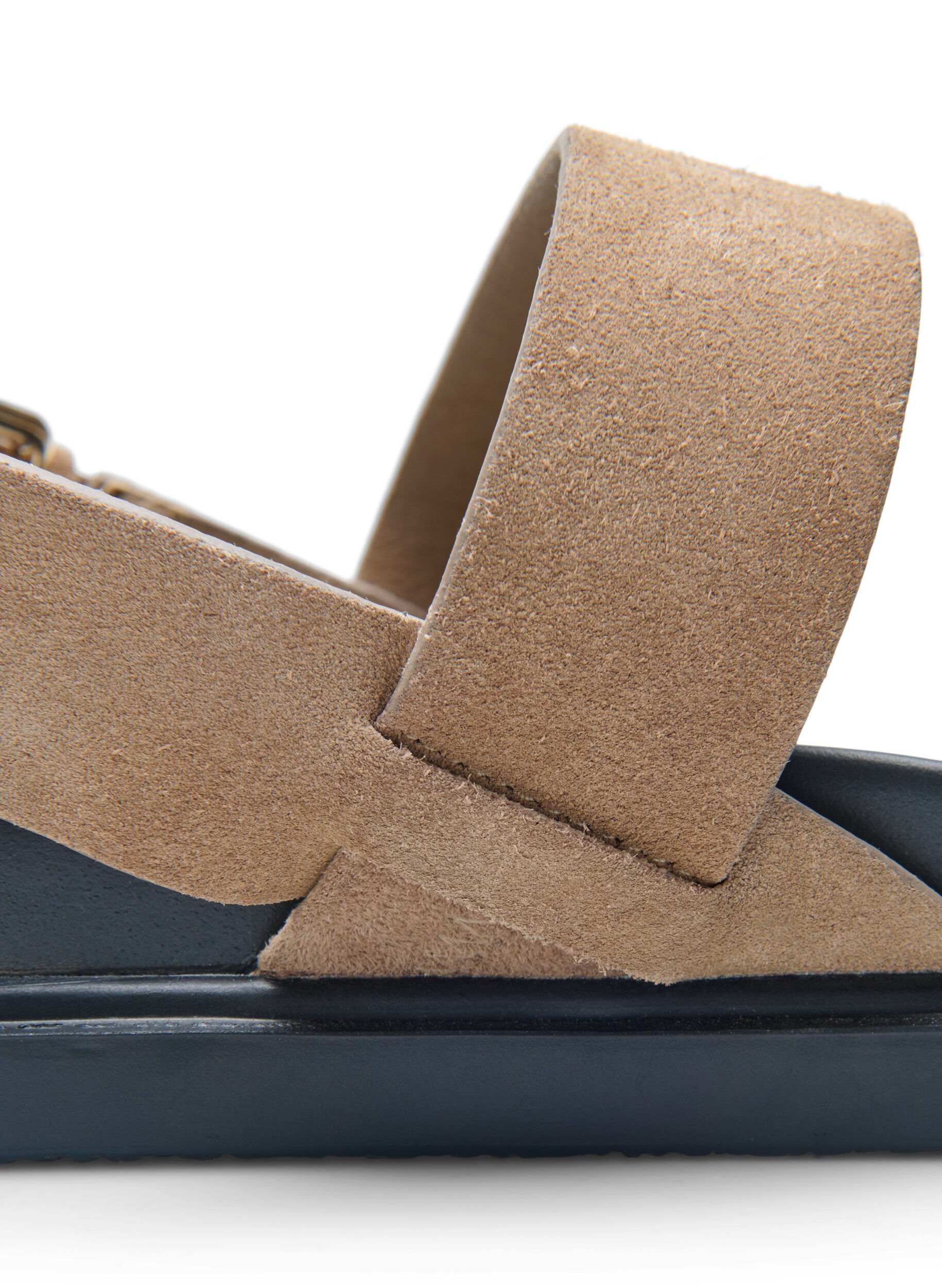 Zizzi Sandal med bred passform i mocka, Brown, Packshot image number 4