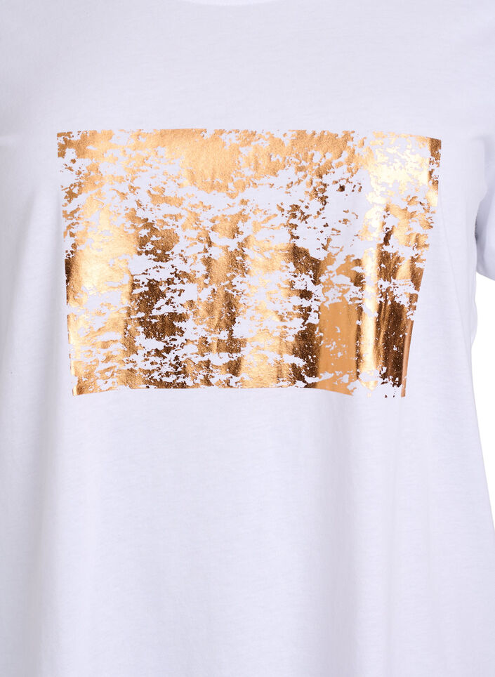 T-shirt med tryck, Vit, Packshot image number 2