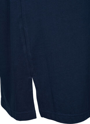 T-shirtklänning i bomull med mönster, Navy Blazer, Packshot image number 3