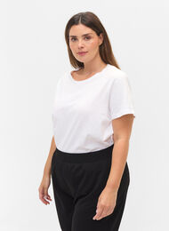 2-pack t-shirt i bomull, Black/B White, Model