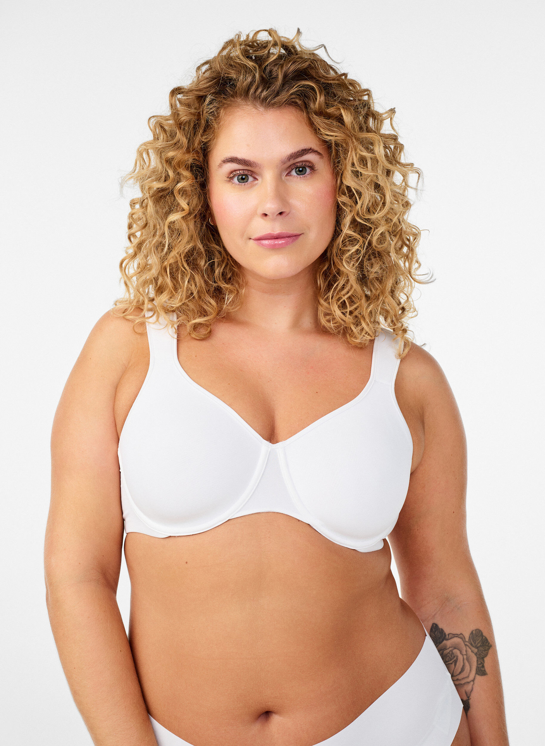 Minimizer-BH med vadderade axelband, Vit, Model