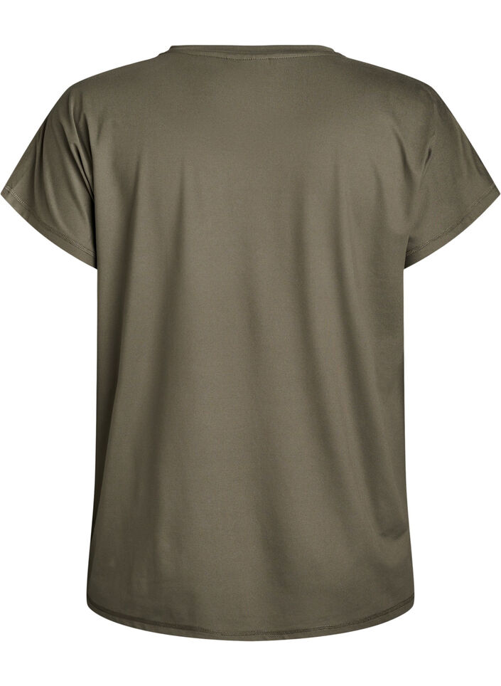 Enf&auml;rgad tr&auml;nings-T-shirt, Gr&ouml;n, Packshot image number 1