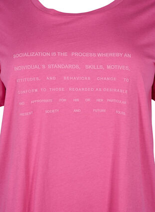 T-shirt med textmotiv, Shocking Pink W.Pink, Packshot image number 2