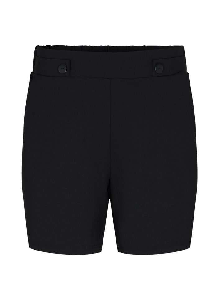 Shorts med fickor och l&ouml;s passform, Svart, Packshot image number 0