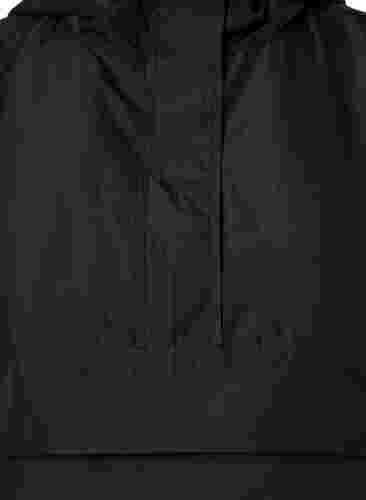 Anorak med huva och ficka, Black, Packshot image number 2