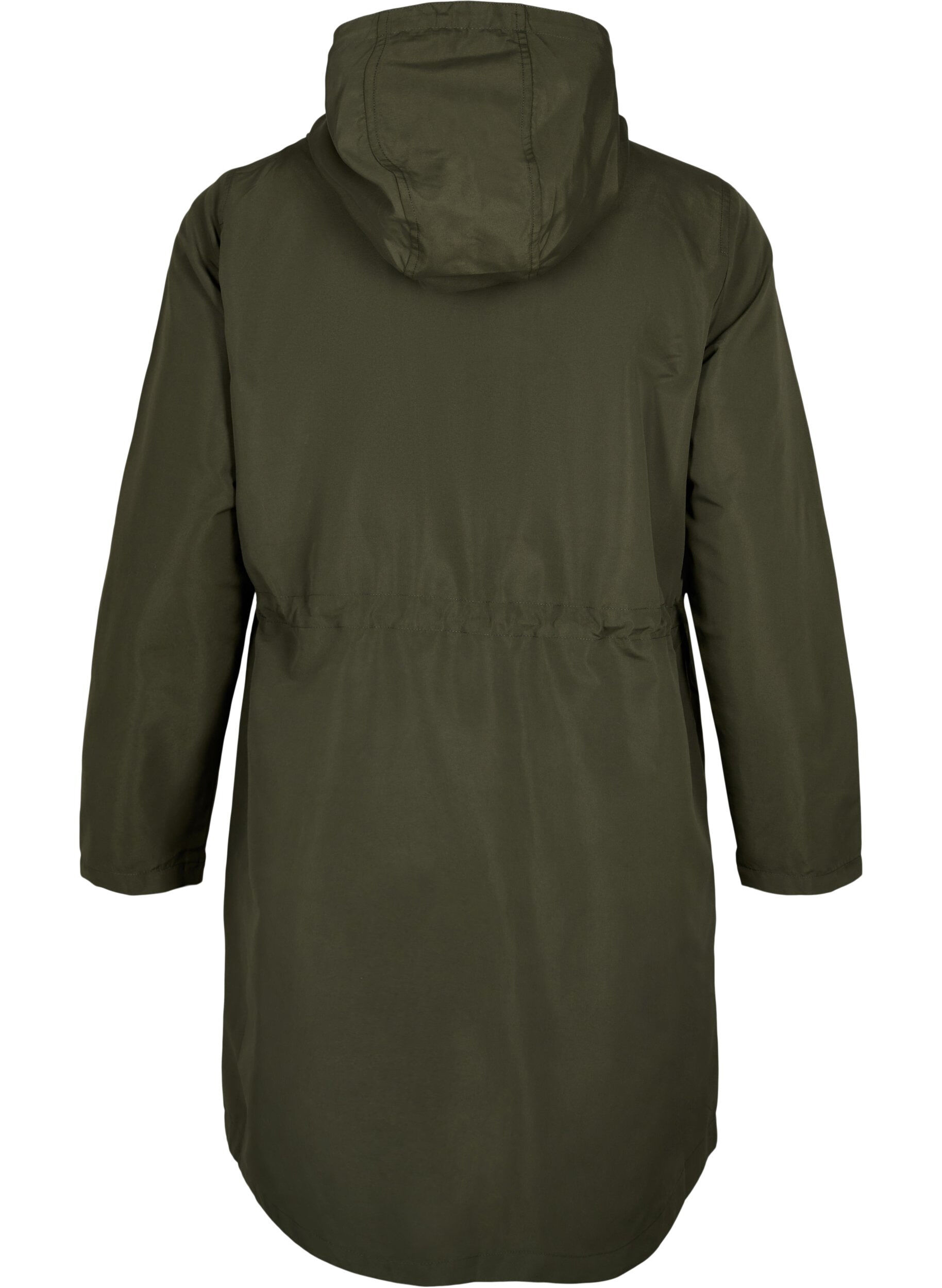 Zizzi FLASH - Vattenavvisande parka med huva, Black Ink, Packshot image number 1