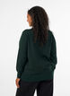 Cardigan i finstickat med rund halsringning, Gr&ouml;n, Model image number 2