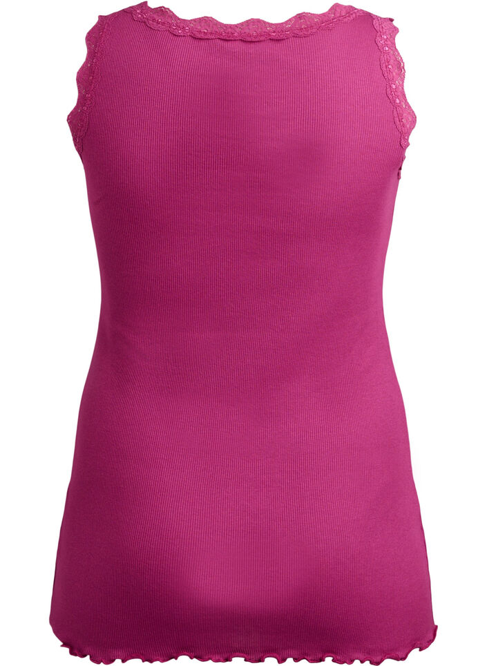 Topp med spetskant, R&ouml;d, Packshot image number 1