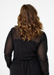 Body med nitar och långa ärmar i mesh, Black, Model image number 1
