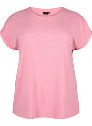 Melerad t-shirt med korta ärmar, Strawberry Pink Mel.