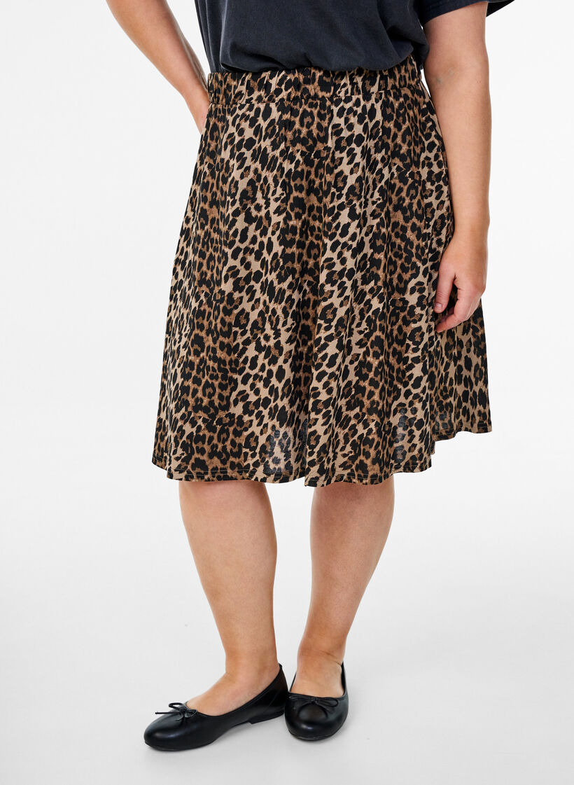 2-pack skaterkjolar i viskos, Svart, Model image number 2