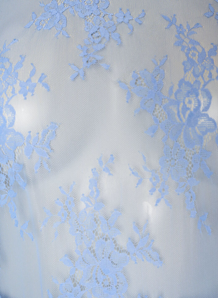 Midikl&auml;nning i skir spets med korta &auml;rmar, Lila, Packshot image number 2