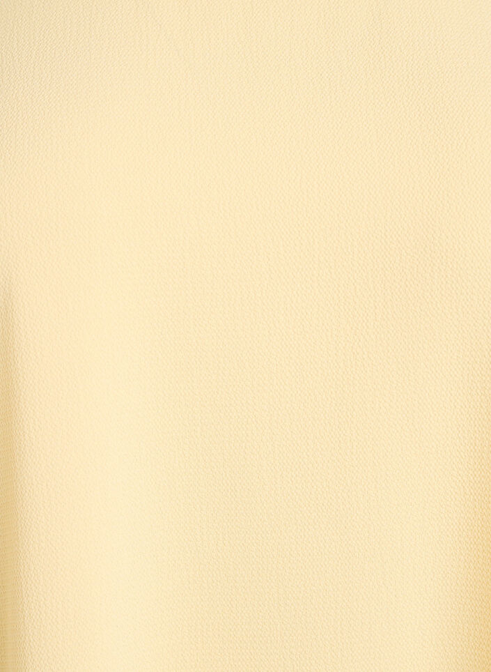 Blus med korta &auml;rmar och rund halsringning, Gul, Packshot image number 2