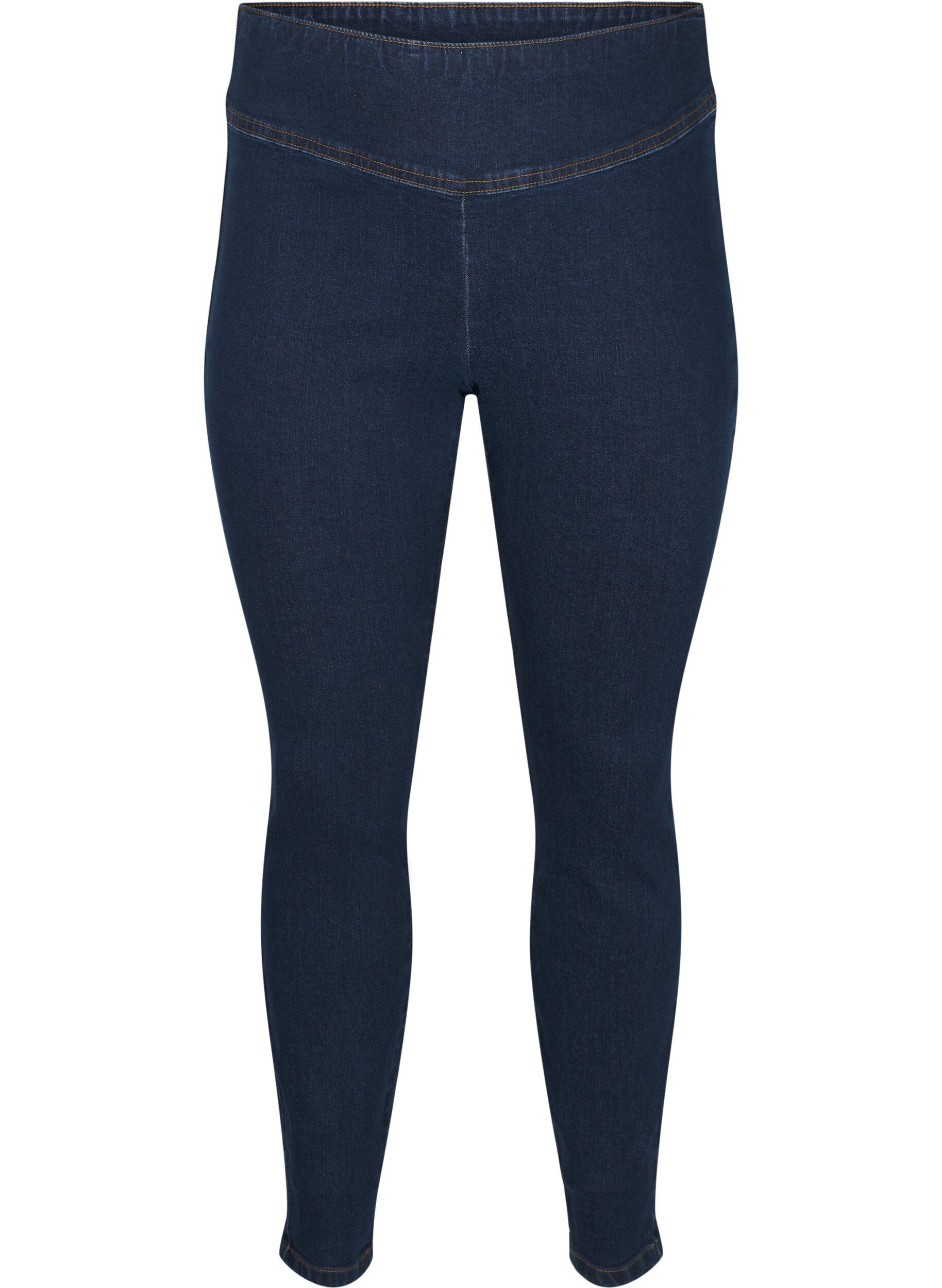 Zizzi Stretchiga jeggings med h&ouml;g midja, Dark Blue, Packshot image number 0