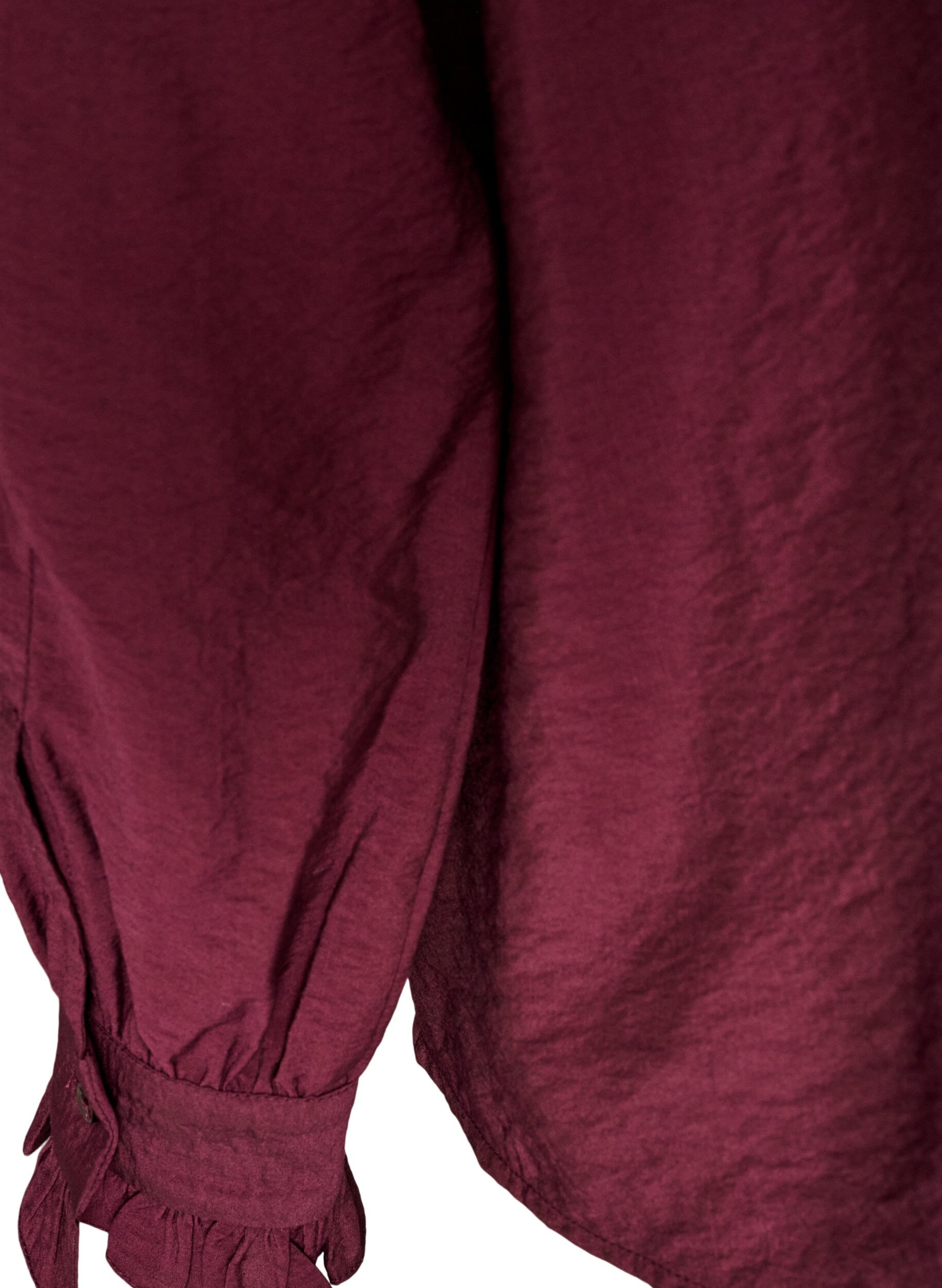 ZizziSkjortblus med broderade blomapplikationer, R&ouml;d, Packshot image number 3