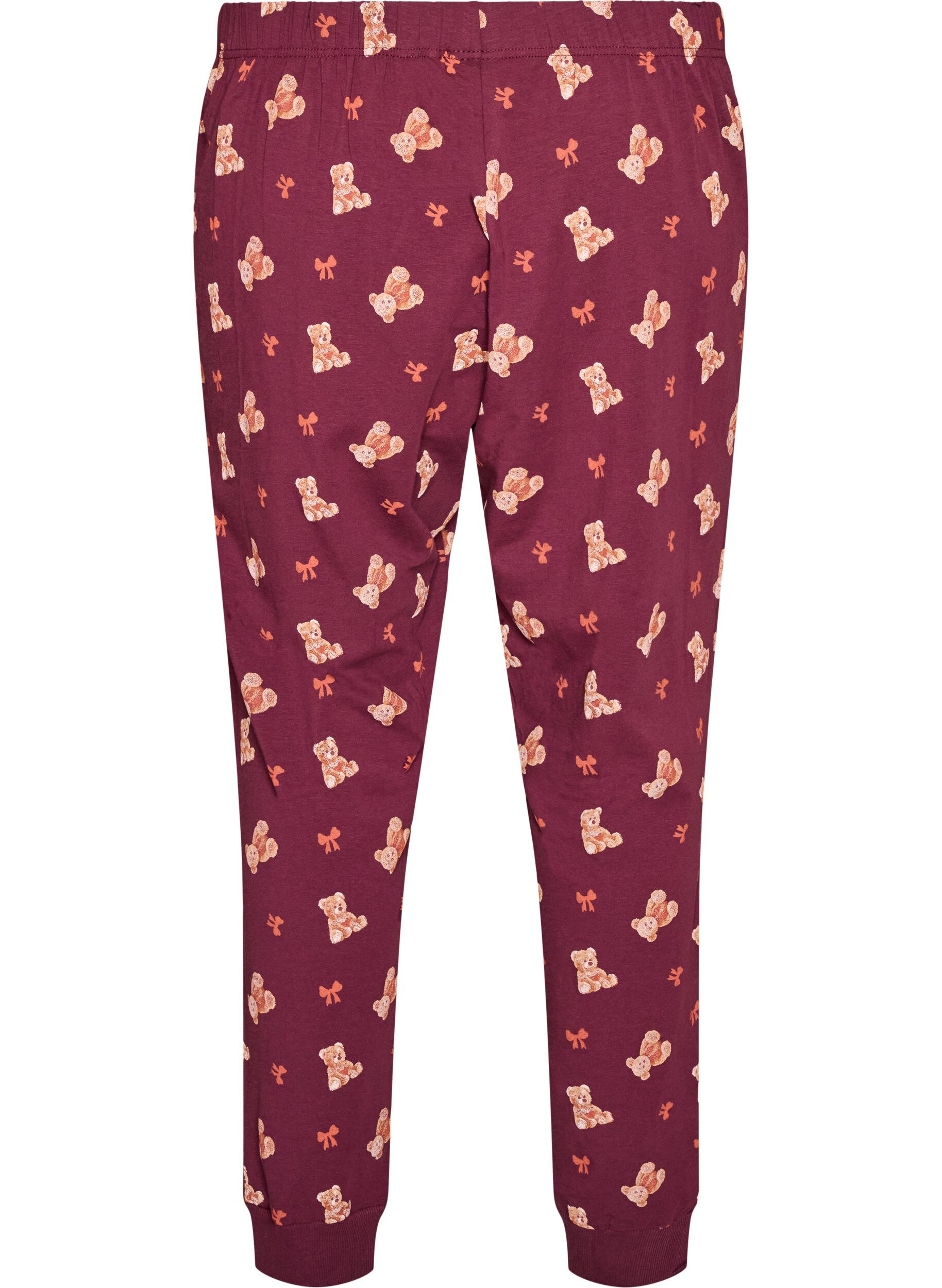 ZizziM&ouml;nstrade pyjamasbyxor, R&ouml;d, Packshot image number 1