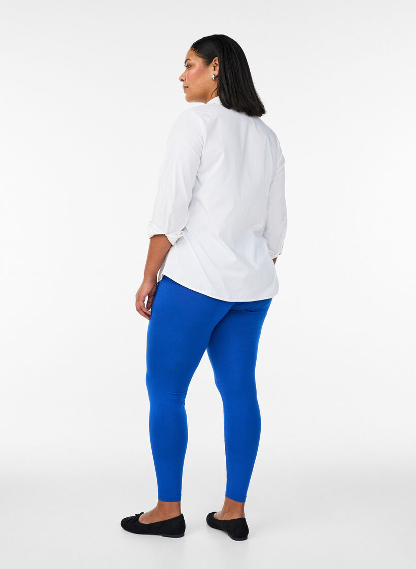 Basic leggings i viskos, Bl&aring;, Model image number 2