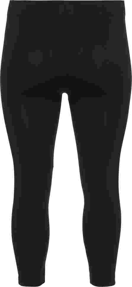 Sömlösa 3/4-leggings, Black, Packshot image number 1