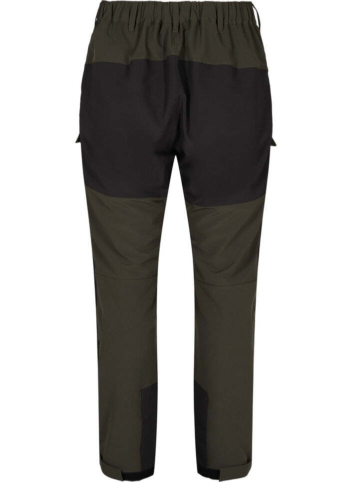 Vattenavstötande vandringsbyxor med fickor, Forest Night, Packshot image number 1