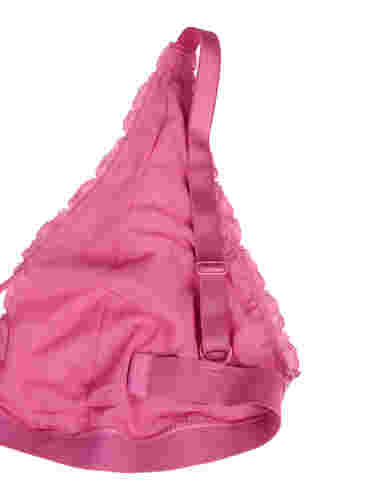 Support the breasts – Spets-bh med snörningsdetaljer, Rose, Packshot image number 3