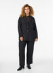 Blazer med fickor och slitsar, Svart, Model image number 1