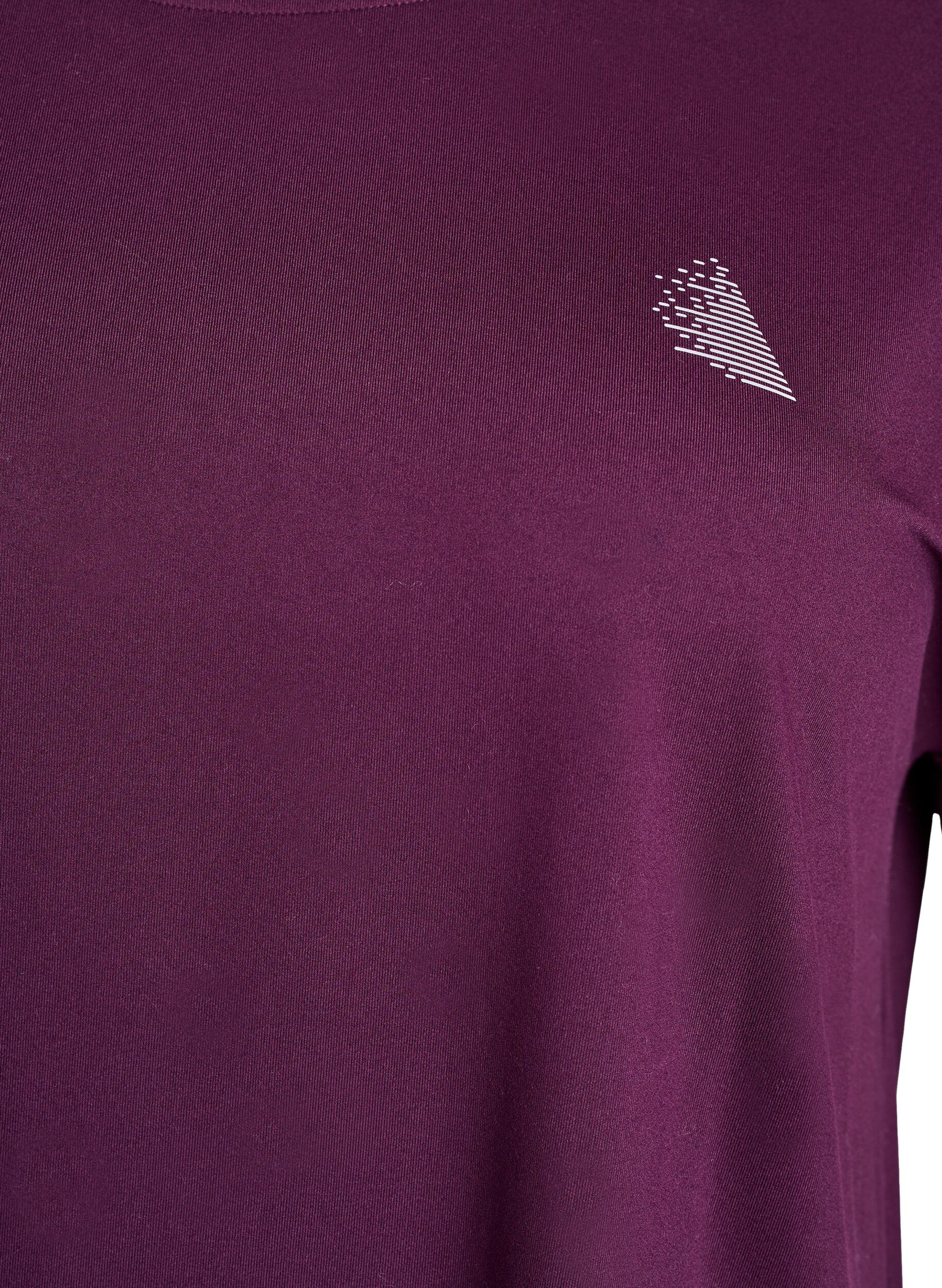 ZizziEnf&auml;rgad tr&auml;nings-T-shirt, Lila, Packshot image number 2