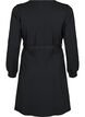Omlottklänning med knytband, Black, Packshot image number 1