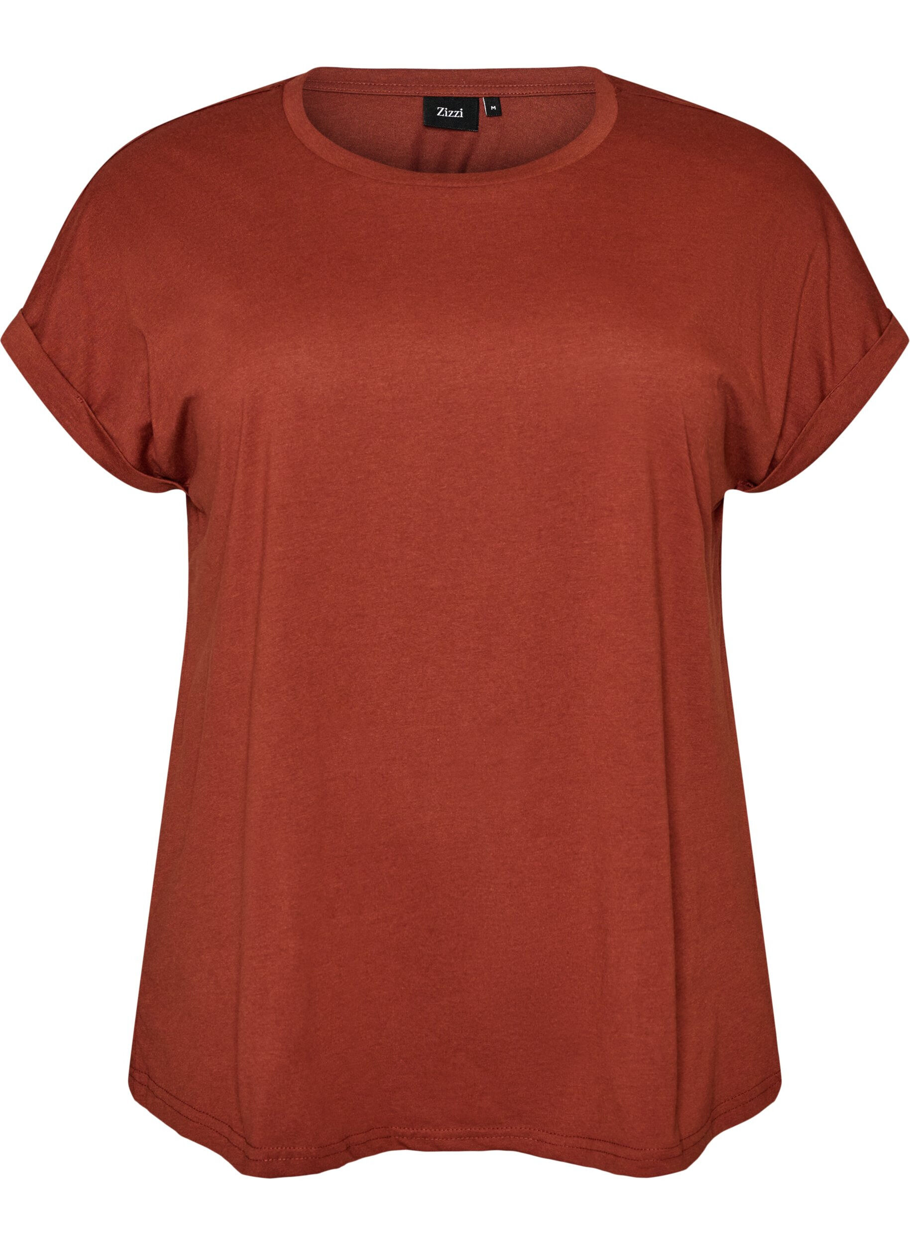 Kort&auml;rmad t-shirt i bomullsmix