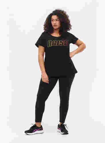  T-shirt till träning med print, Black w. Raise, Model image number 3