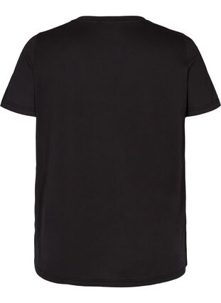 Kortärmad t-shirt med print, Black , Packshot image number 1