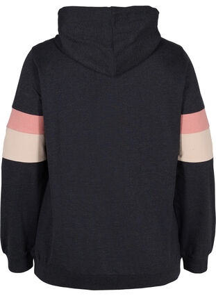 Sweatshirt med huva och färgdetaljer, DGM/Rose, Packshot image number 1