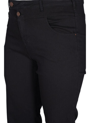 Regular fit Gemma jeans med hög midja, Black, Packshot image number 2