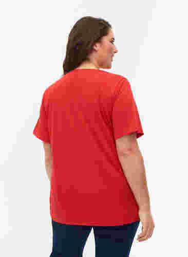 T-shirt från FLASH med tryck, High Risk Red, Model image number 1