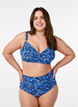 Bikinitopp med bygel och m&ouml;nster, Bl&aring;, Model image number 1