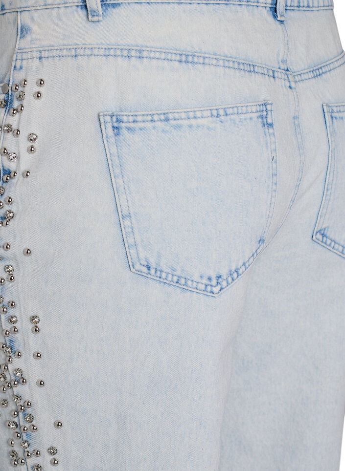 Kiana jeans med dekorativa detaljer l&auml;ngs sidorna, Bl&aring;, Packshot