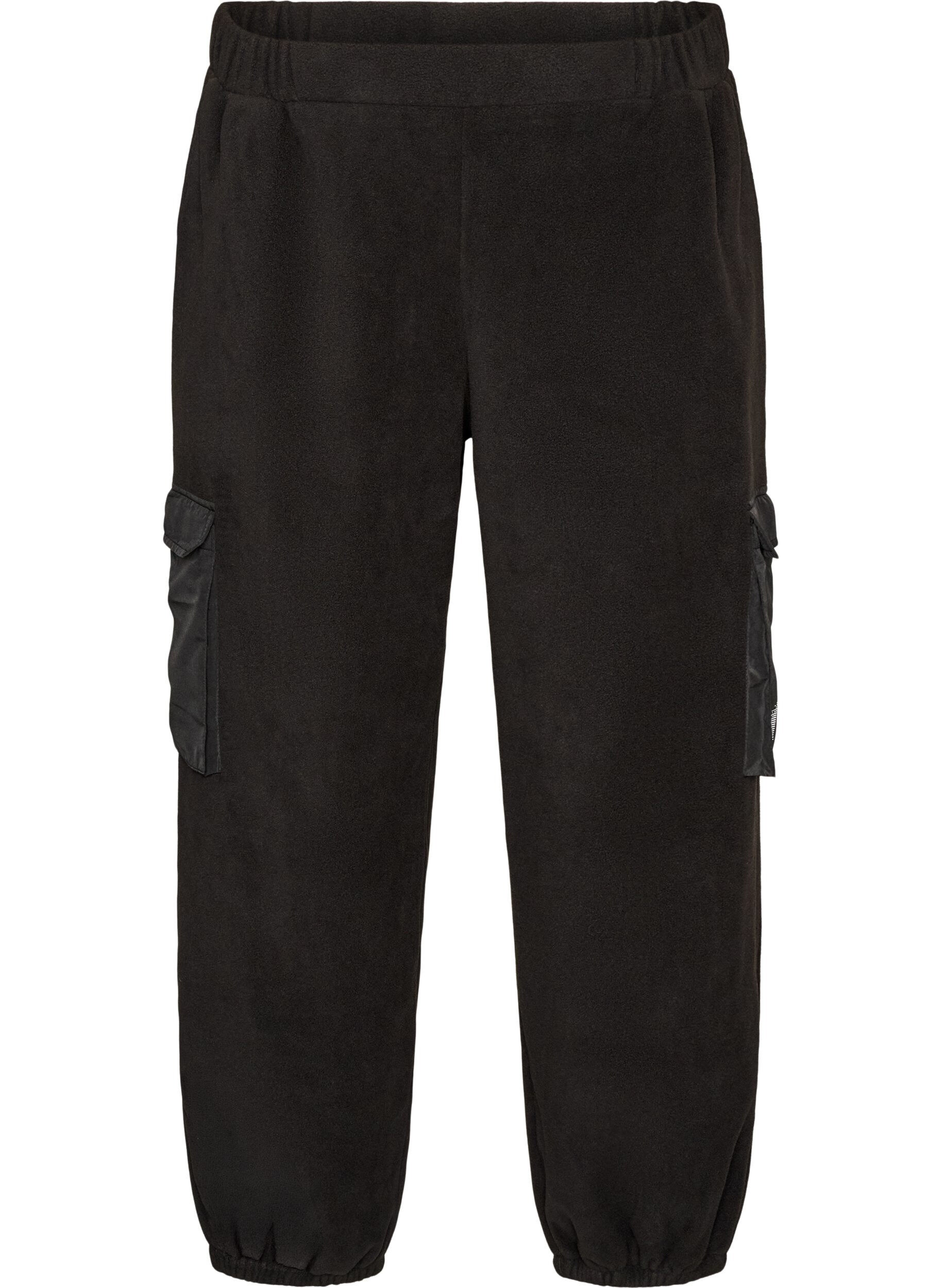 Joggers i fleece med cargofickor