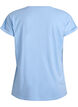 Kort&auml;rmad t-shirt i bomullsblandning, Bl&aring;, Packshot image number 1